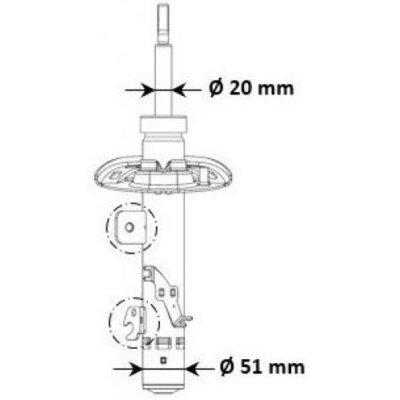 Stoßdämpfer Excel-G KYB 3338057 für Citroën C3 III