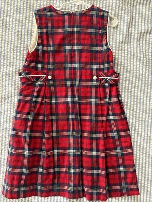 Matching sibling Bella Bliss girls red plaid Christmas dress size 7 | eBay
