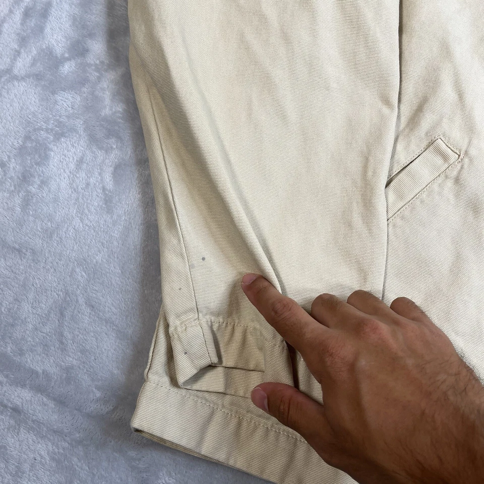 Chaqueta de lona de algodón con cremallera completa Champion vintage beige para hombre ropa de trabajo grande Gorp Foto 3 de 4