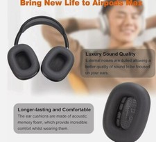 Replacement Earpad Cushions for AirPod Max, Soft Leather Memory Foam
