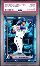 2024 Bowman Draft Sapphire Jac Caglianone RC Chrome 1st #BDC-8 Royals PSA 10