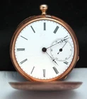 Antique Gold Geneva Pocket Watch Omega Hands KW KS Wood Box SCRAP Runs LOT d
