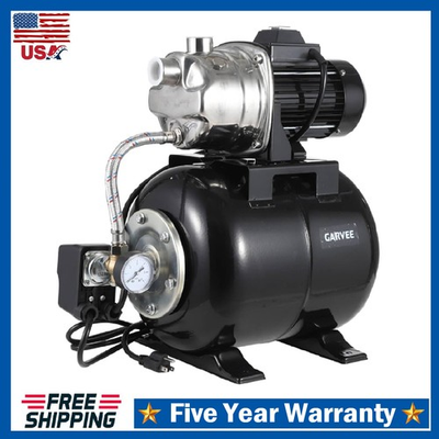 #ad 3 4HP Shallow Water Well Garden Pump with Pressure Tank Booster System Jet Pump $124.29