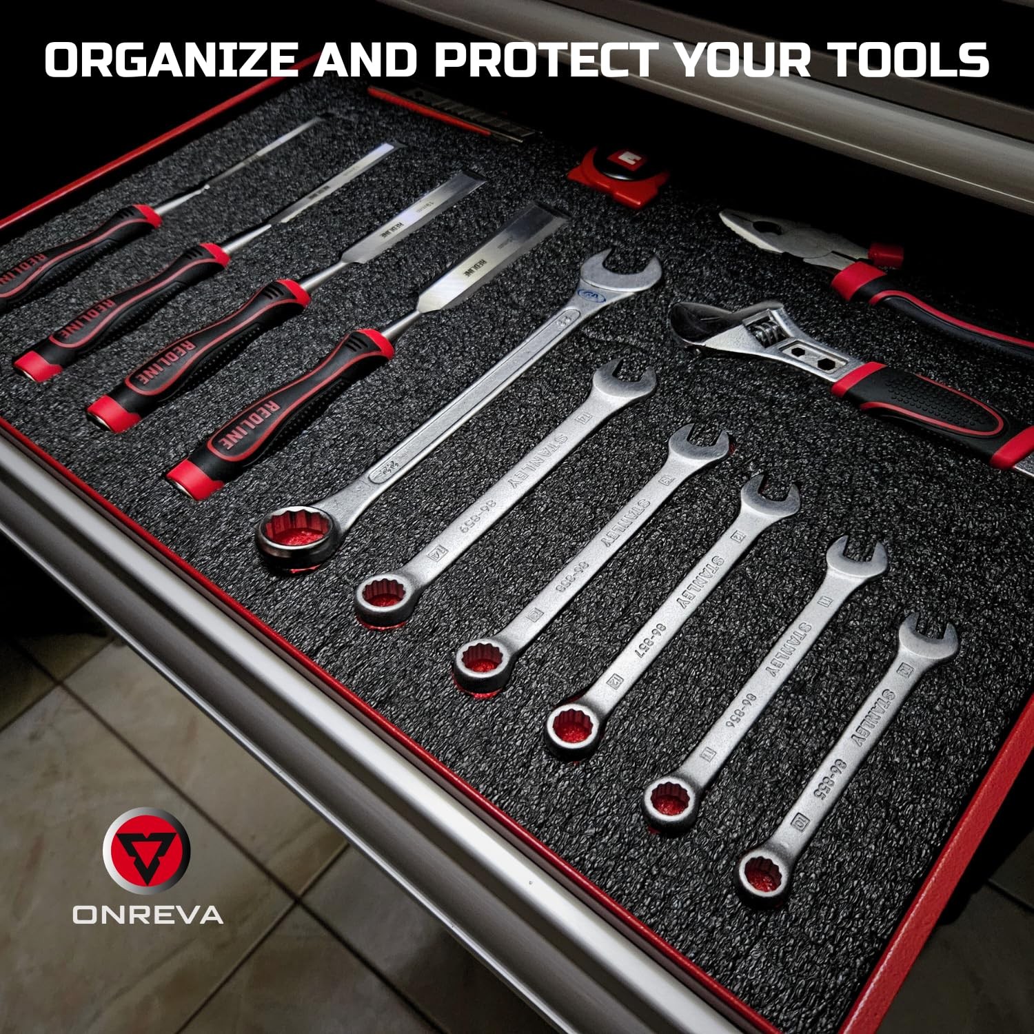 Tool Box Foam, 4Pack 16x12x1 inch, Foam Inserts for Cases, Polyethylene Stora...