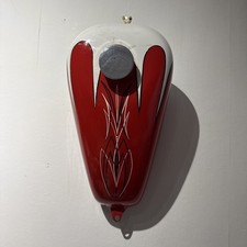 Vintage Harley Davidson Sportster custom painted fuel tank.