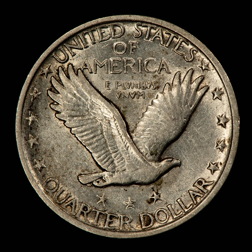 1921 25c Standing Liberty Silver Quarter - Luster - AU Key Date - VIDEO - B5298 - Image 4 of 4