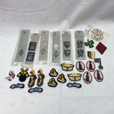 Retro Eclectic Lot of 30 Iron On and Embroidery Patches. Most .75-1 Inches Tall.