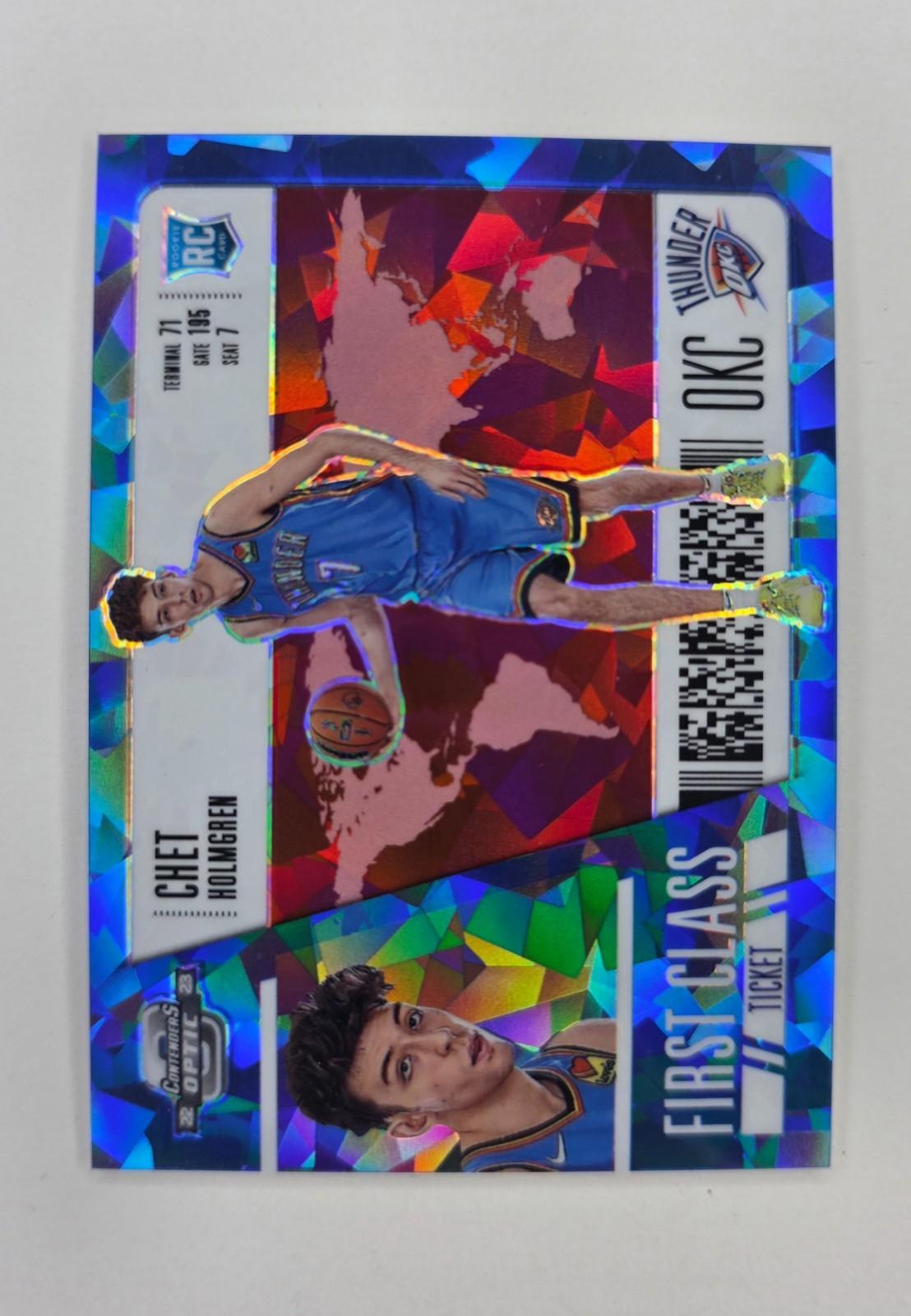 2022-23 Contenders Optic Chet Holmgren First Class Ticket Red Ice Prizm RC #11