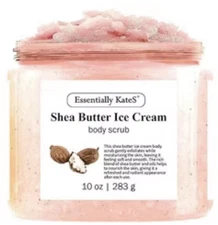 Essentially Kate’s Shea Butter Ice Cream Body Scrub – 10 oz / 283g
