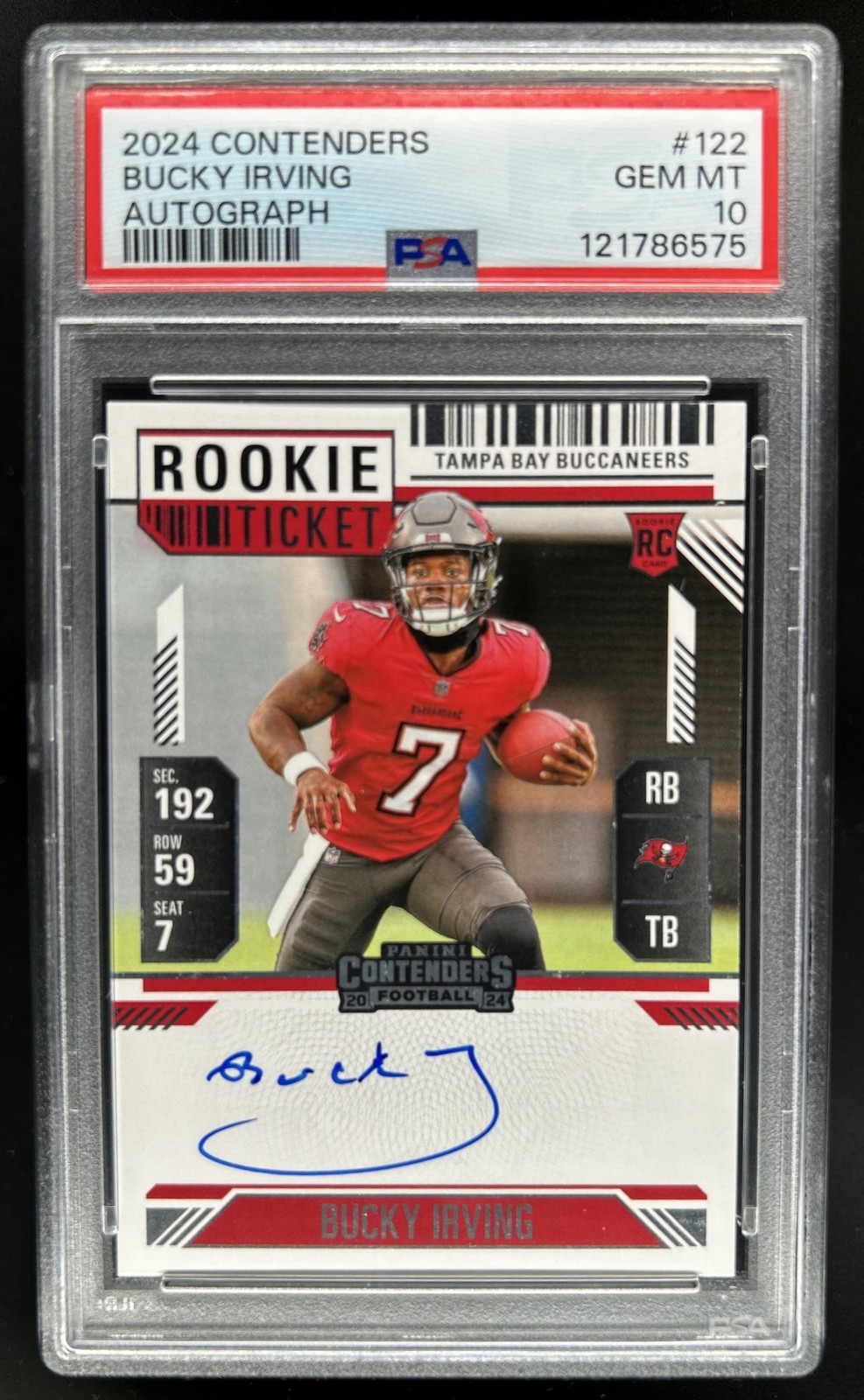 Bucky Irving Panini Contenders #122 Autograph