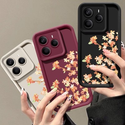 Phone Case For Xiaomi Redmi Note 15 14 13 Pro 14T 13T Flower Silicone Soft Cover