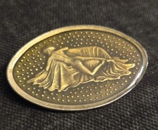 Estate Sale Vintage - Bronze Krzysztof Olech artistic Brooche Pin 1980s