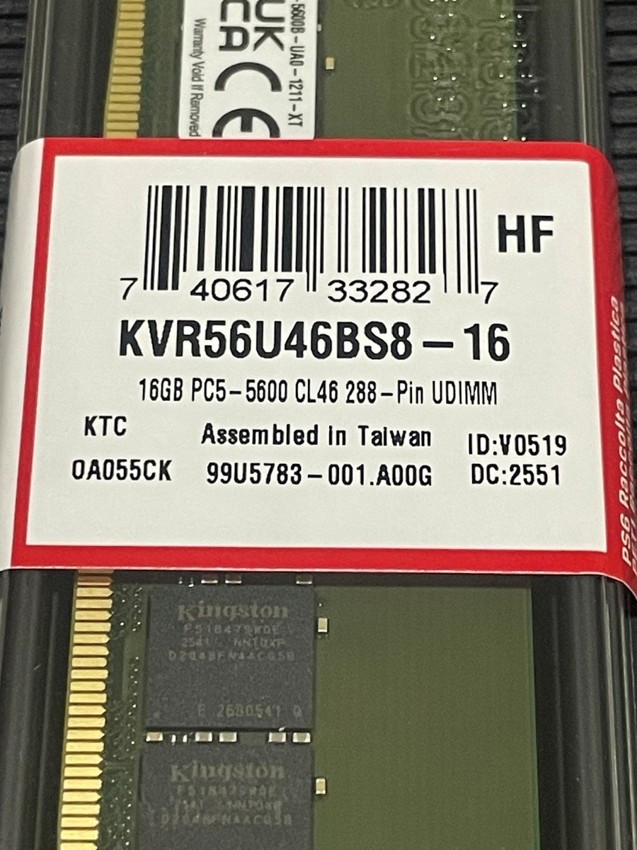 Kingston Desktop DDR5 16GB 5600Mhz KVR56U46BS8-16 | eBay
