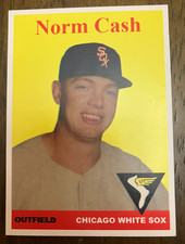 CHICAGO WHITE SOX: Norm Cash Custom Modern 1958 Style Art Card
