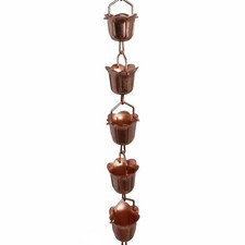 Rain Chain Artistic Design Downspout Substitute Weather Resistant for Sunroom