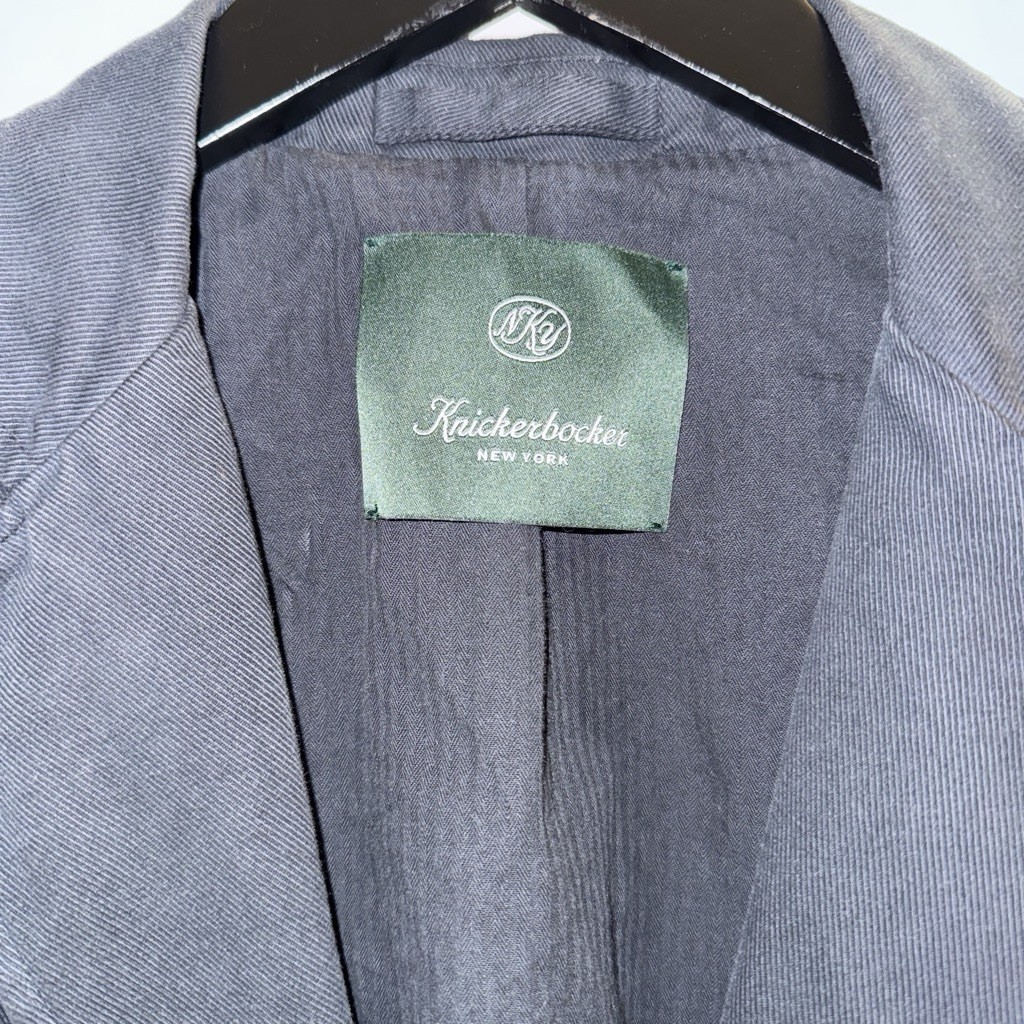 Knickerbocker New York navy chore blazer. Made in Portugal 100% Cotton. - second product detail image