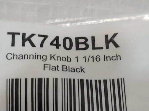 Top knobs cabinet drawer knob flat black square channing tk740 blk barrington - Picture 3 of 3