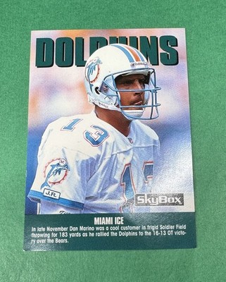 1992 Skybox Miami Ice Checklist Card | 291 Dan Marino | Dolphins