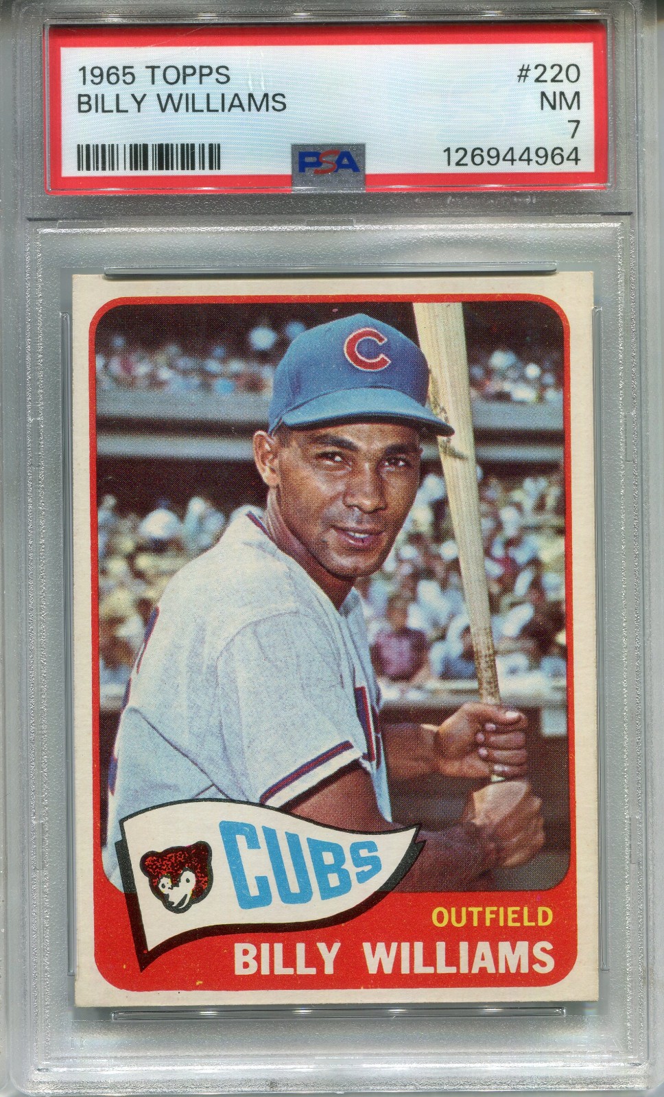 1965 Topps #220 Billy Williams PSA 7 NM Chicago Cubs