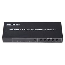 4 in 1 HDMI Quad Multi-viewer with American Plug Switch