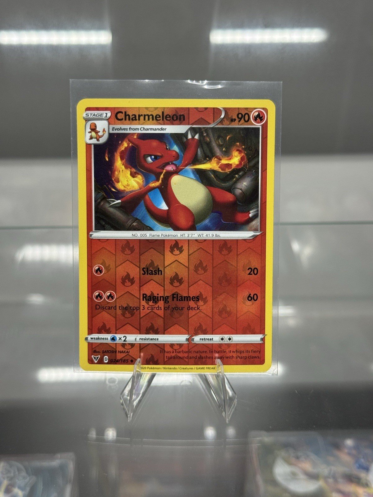 Pokémon TCG Charmeleon Card 024/185 Vivid Voltage Reverse Holo Nm