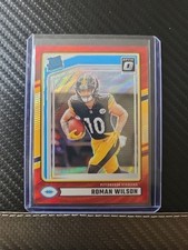 Roman Wilson ~ 2024 Donruss Optic Preview Red Wave Prizm Rated Rookie  Steelers
