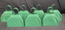 Windy City - 7-Pack - Metal Cowbell Novelty Noise Makers - 3 inch Green