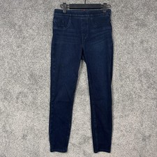 Spanx Jeans Womens Small Blue Dark Wash Mid Rise Jegging Pull On Shaping Stretch