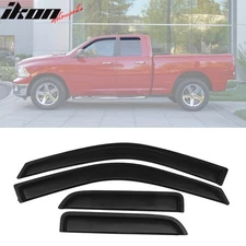 Fits 09-23 Dodge Ram 1500 Quad Cab Extended Pickup Acrylic Window Visors 4Pc Set