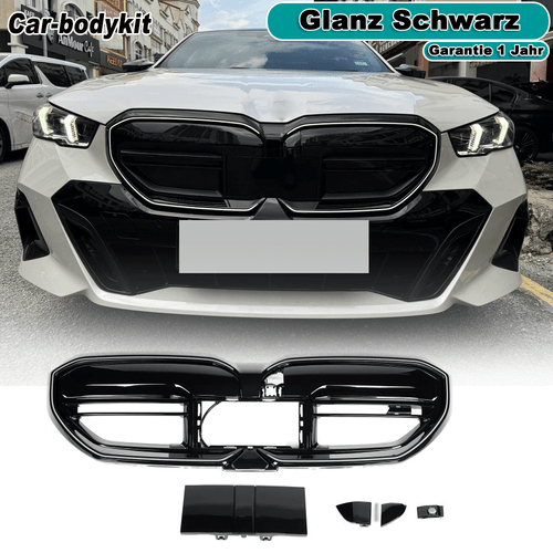 Parrilla frontal negra brillante con LED para BMW Serie 5 G60 i5 M60 G61 G68 2023+ - Imagen 1 de 13