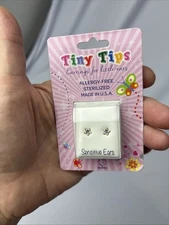 Studex Tiny Tips Earrings For Little Ears TT6049 Daisey Crystal Apr Sep Sapphire