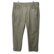 Swiss Tech Chino Commuter Pants Mens 36x30 Khaki Straight Stretch Preppy Travel