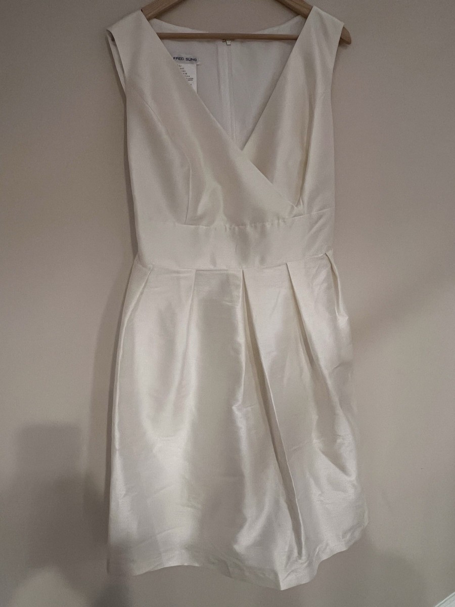 green emerald velvet dress Alfred Sung Dupioni Cocktail Dress Bow Accents Sleeveless in Silver 0