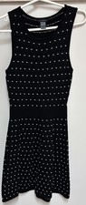Ann Taylor Black & White Sleeveless Fit & Flare Sweater Dress Size XS