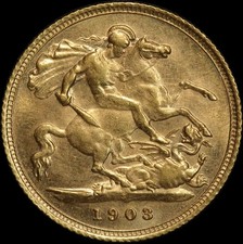 1903 Sydney Edward VII Half Sovereign good EF