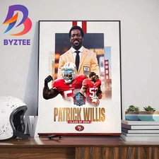NEW SF Team 49ers Patrick Willis Pro Football Hall Of Famer Class Of 2024 Poster