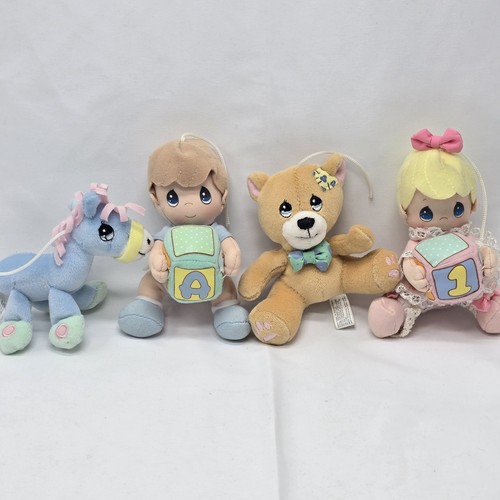 Vintage Precious Moments Stuffed Animal Mobile Baby Nursery Decore Set Of 4