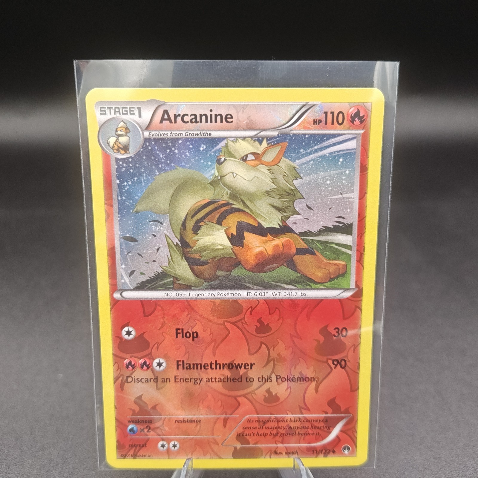 Arcanine 11/122 Reverse Holo 2016 Pokemon XY Breakpoint TCG Card NM