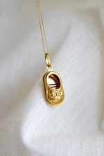 14k Solid Gold Mini Shoe Pendant, Shoe Necklace, Shoe Charm One Shoe Only 