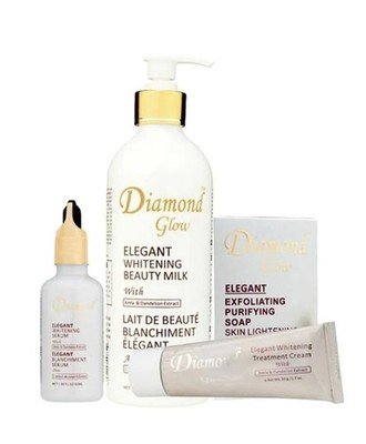 Diamond Glow Lotion 16oz + Cream 1oz + Serum 1.66oz + Soap7oz 