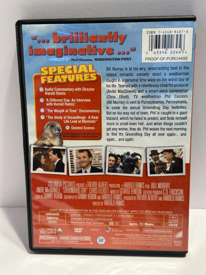 Groundhog Day DVD with Bill Murray - Image 2 of 2
