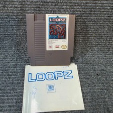 Loopz Nintendo NES 1990 Puzzle Game Cartridge and Manual Tested