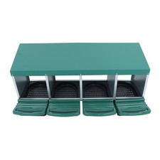4 Hole Chicken Nesting Boxes Metal Chicken Egg Laying Box with Perch