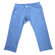 FIGS Technical Collection Gray Scrub Pants XXL Petite Women  s Drawstring NWT