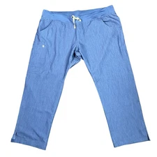 FIGS Technical Collection Gray Scrub Pants XXL Petite Women’s Drawstring NWT