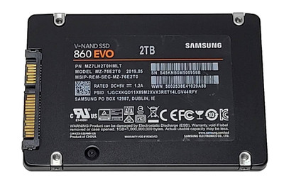 Samsung 860 EVO 2TB 2.5'' SATA SSD Solid State Drive MZ-76E2T0 95%+ HEALTH