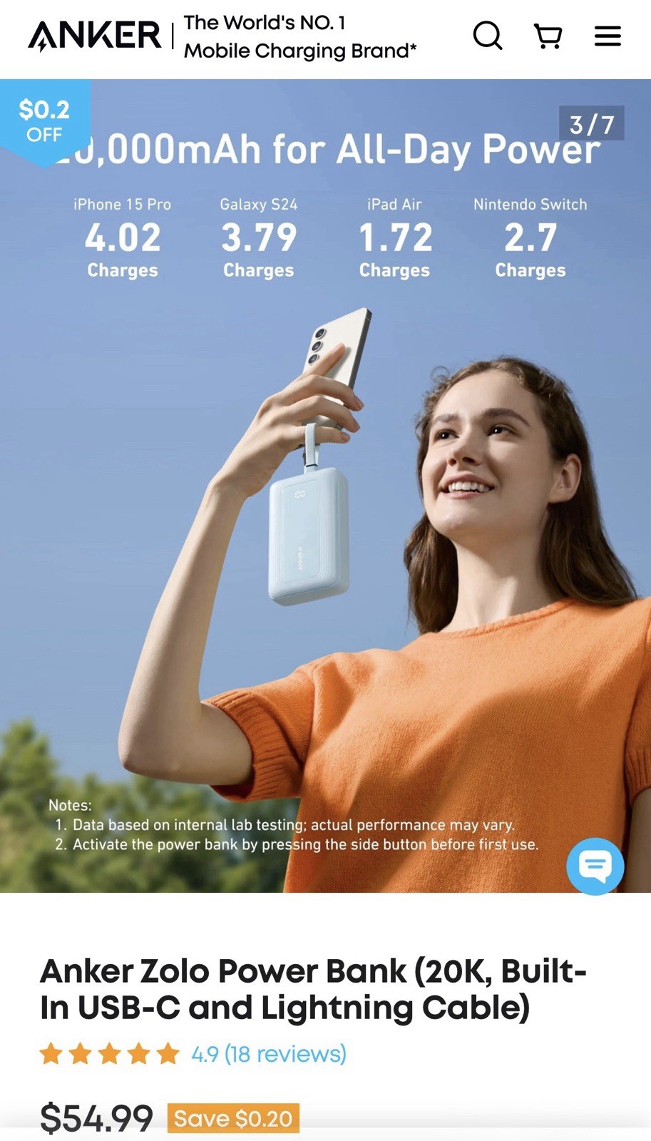 Anker Zolo 10K 30W Power Bank 5