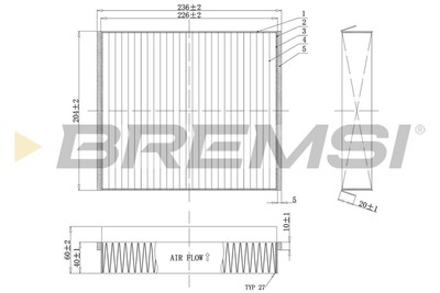 Brake FC1333C filter, cabin air for Mercedes-Benz