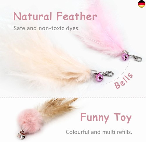 SONGWAY Interaktives Katzenspielzeug Feder - Katzenspielzeug Set, Einziehbare - Bild 3 von 6