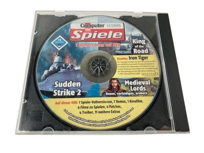 DVD Computer Bild Spiele 12/2005 Sudden Strike II King of the Road Iron Tiger